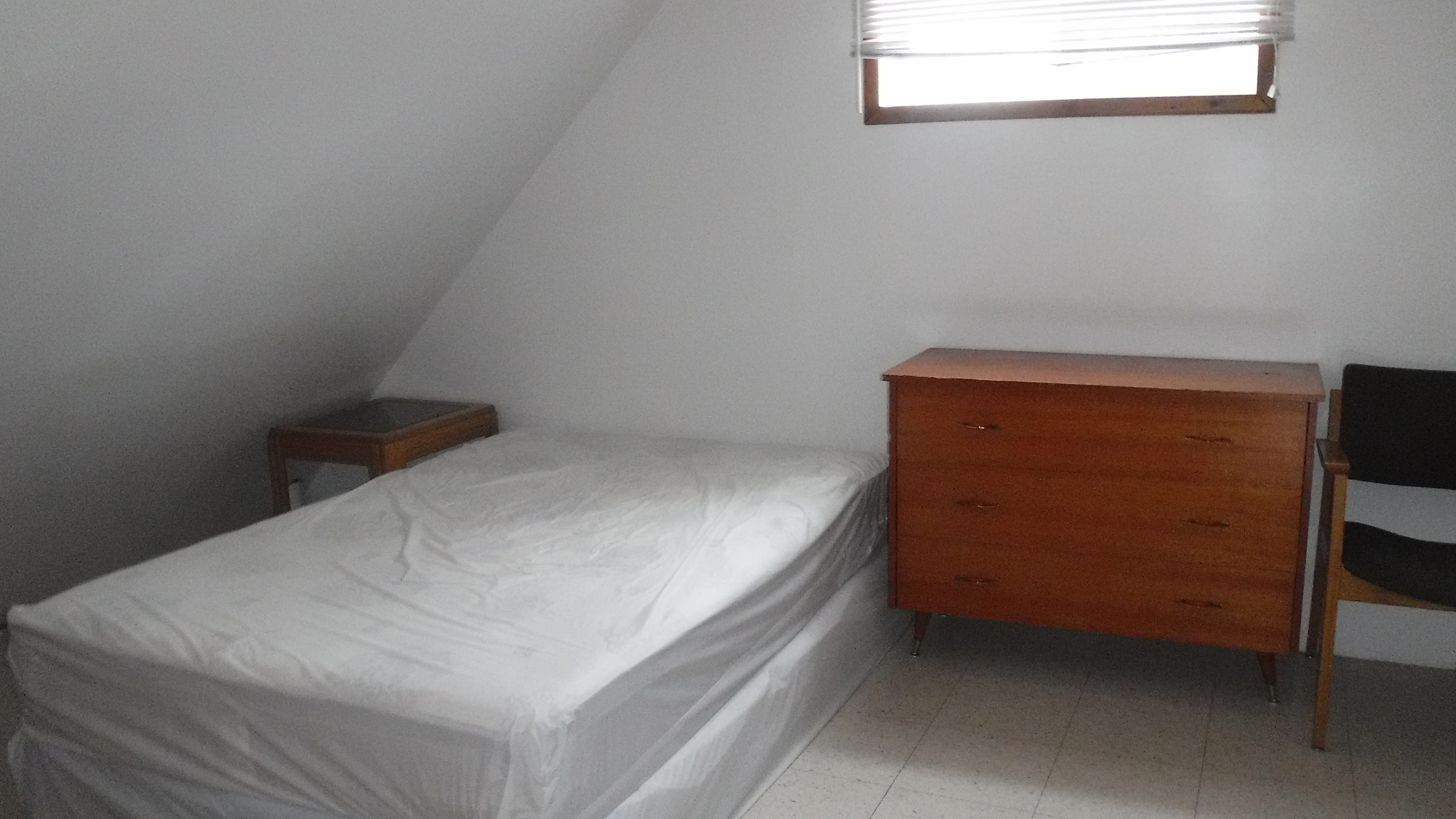 double bed in loft